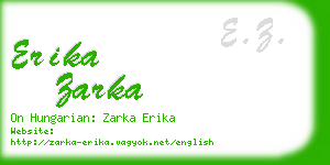 erika zarka business card